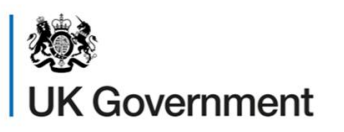 The UK government logo on a white background representing smarter energy initiatives.