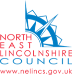 Logo of North East Lincolnshire Council with a blue and red design, featuring the web address www.nelincs.gov.uk at the bottom. Perfect for local businesses looking to learn more about growth grants in the area.