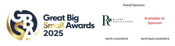 Great Big Small Awards 2025 logo featuring sponsor Rands Solicitors for North Lincolnshire; North East Lincolnshire sponsorship is available. Book Your Seat to celebrate these prestigious Awards!.