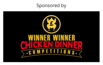 Logo for "Winner Winner Chicken Dinner Competitions" featuring a stylised chicken with a pound sign, plus "Sponsored by Great Big Small Awards 2026" text above.